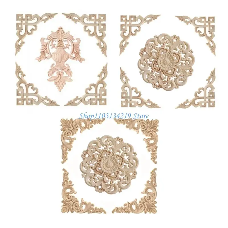 

N5KC Elegant Floral Design Round Door Accent Piece Home Furnishing Detail
