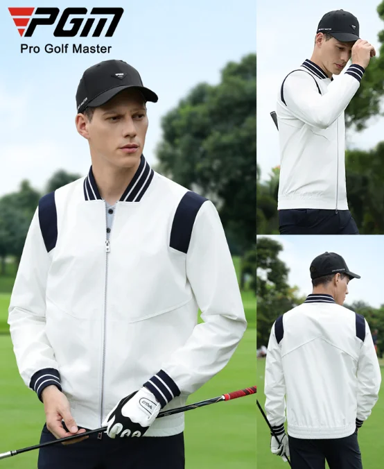 

PGM 2025 Golf Clothing Men's Windbreaker Coat Autumn/Winter Baseball Collar Rainproof Clothes Golf Sports Top YF814