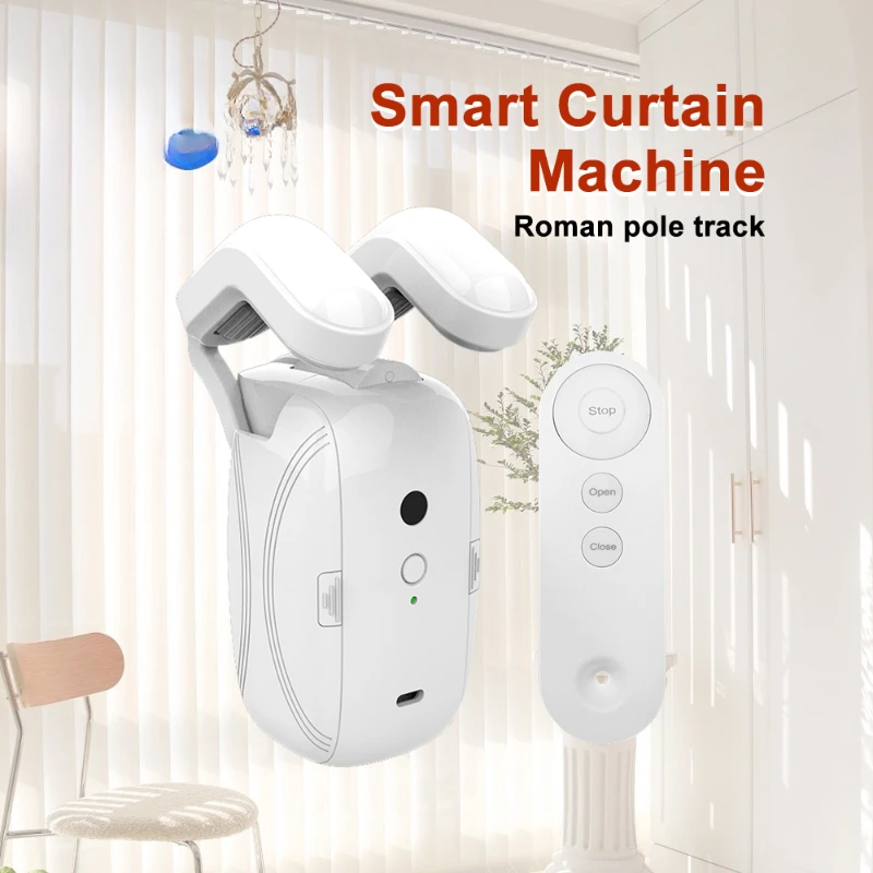 

WIFI Wireless Remote Control Electric Automatic Curtain Opener Roman rod/U/T Smart Curtain Robot