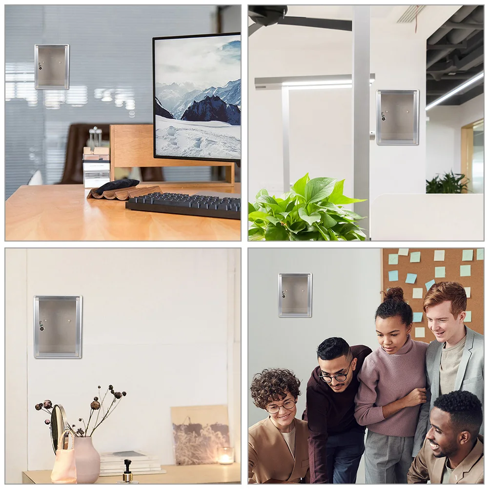 

2pcs Wall Mount Mailboxes Transparent Suggestion Box Metal Security Lock Clear Sturdy Lightweight Multi-Functional Voting