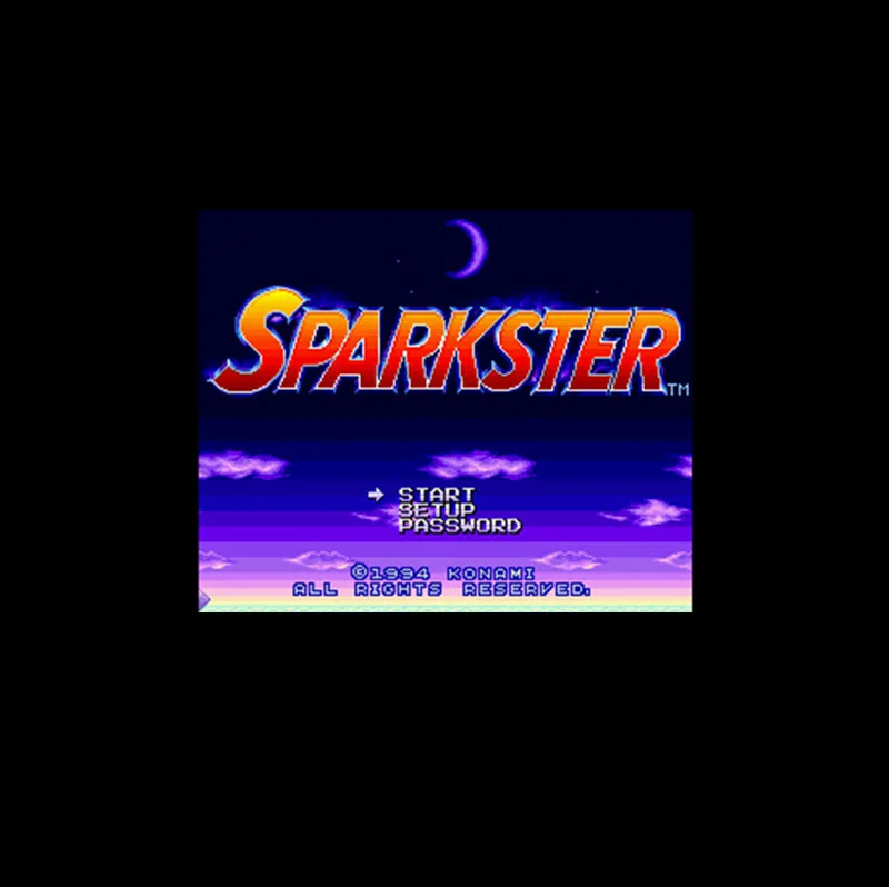 Sparkster NTSC 16 Bit Big Gray Game Card For 46Pin USA Game Players