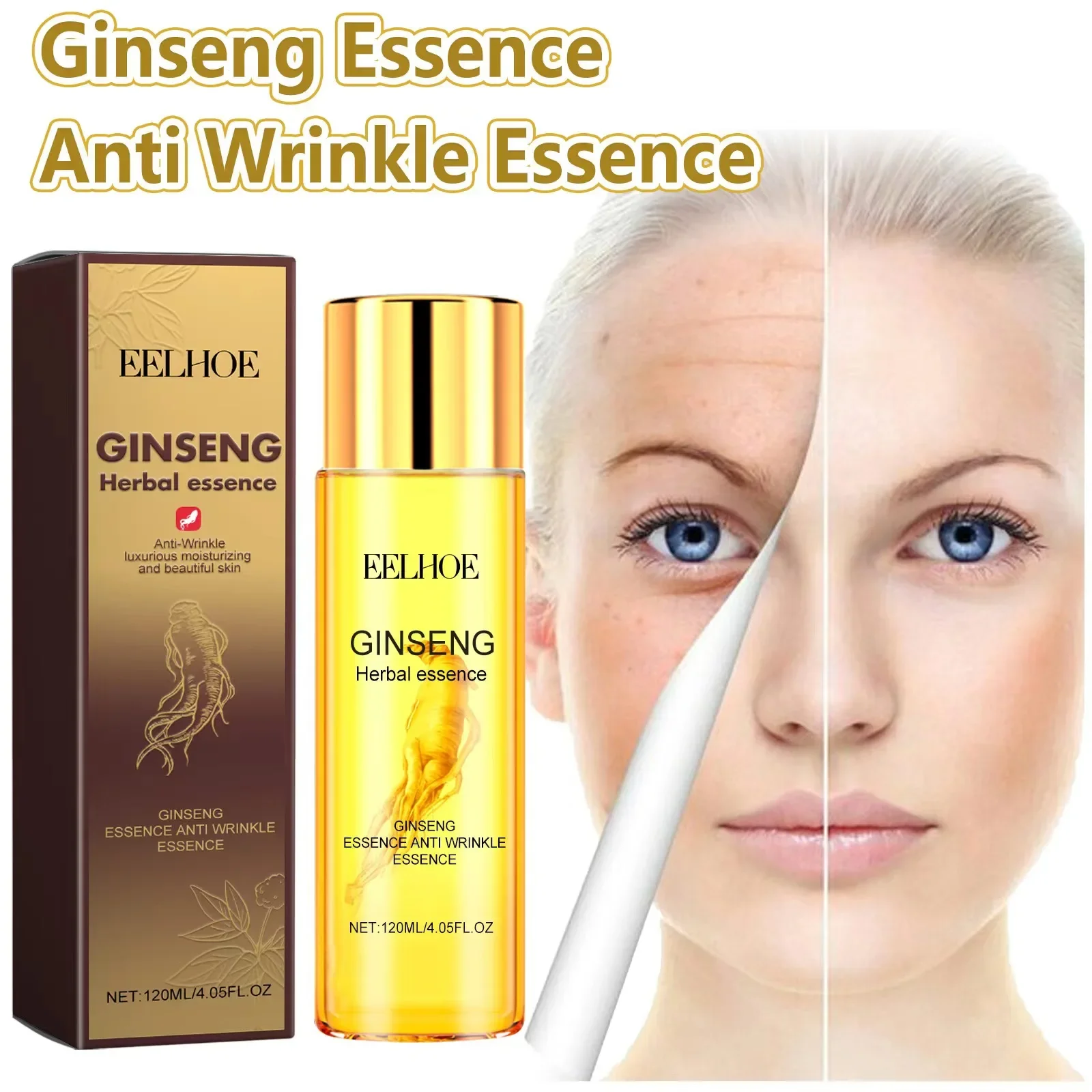 

EELHOE Ginseng Facial Toner Moisturizing Oil Control Shrink Pore Acne Remove Wrinkles Serum Whitening Face Skin Care Toner Water