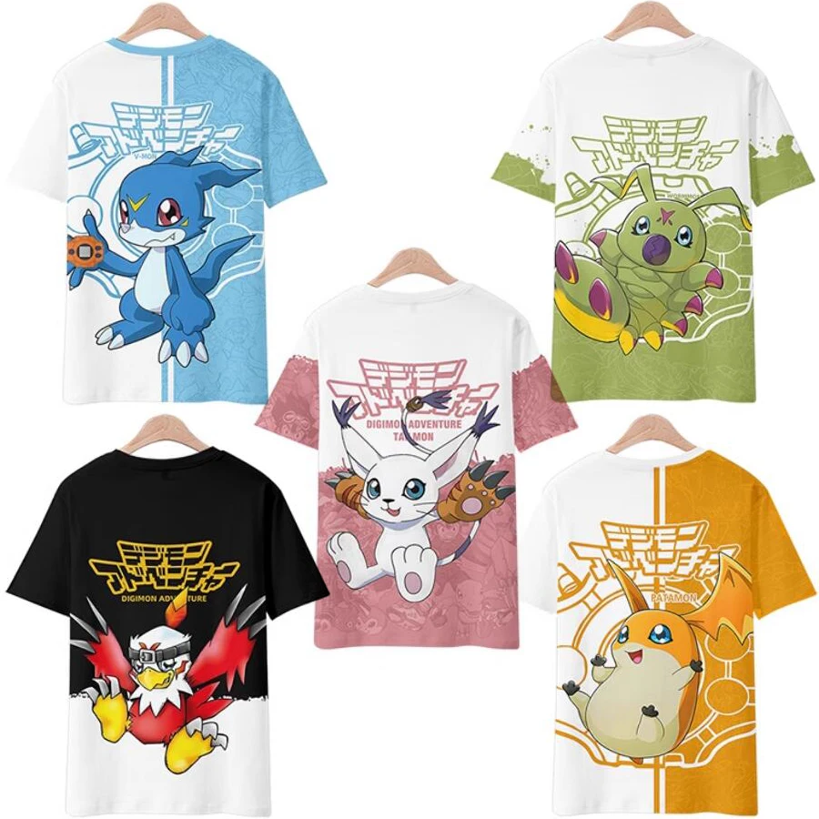 Anime Digimon Adventure Kids T Shirt Women Men Boys and Girls Summer Short Sleeve Funny Tshirt Graphic Tees Children Clothes