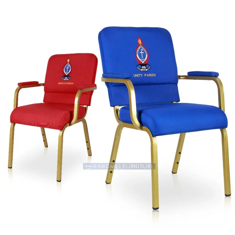 USA Style Stackable Armrest Church Chair Auditorium Seating for Religious Gatherings And Community Events