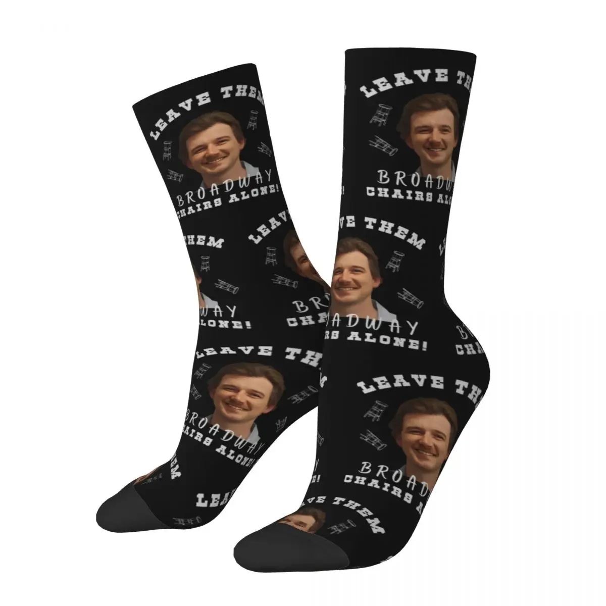 

Morgan Wallen Mugshot Dangerous Chair Gift Crew Socks Outfits for Men Compression Sock