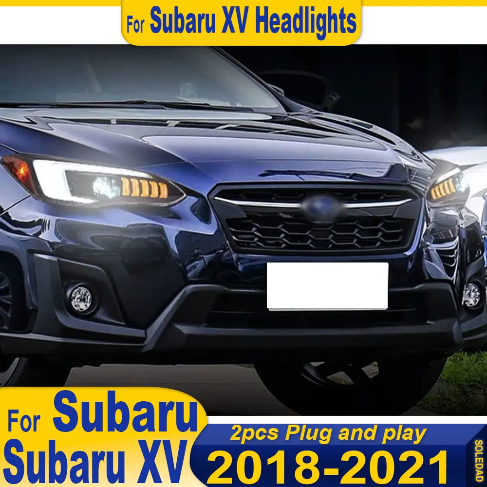 

Для Subaru XV 2012-2021: Модифицированная фара в сборе со светодиодными ДХО, указателями поворота, двойной линзой, ближним и дальним светом, аксессуары