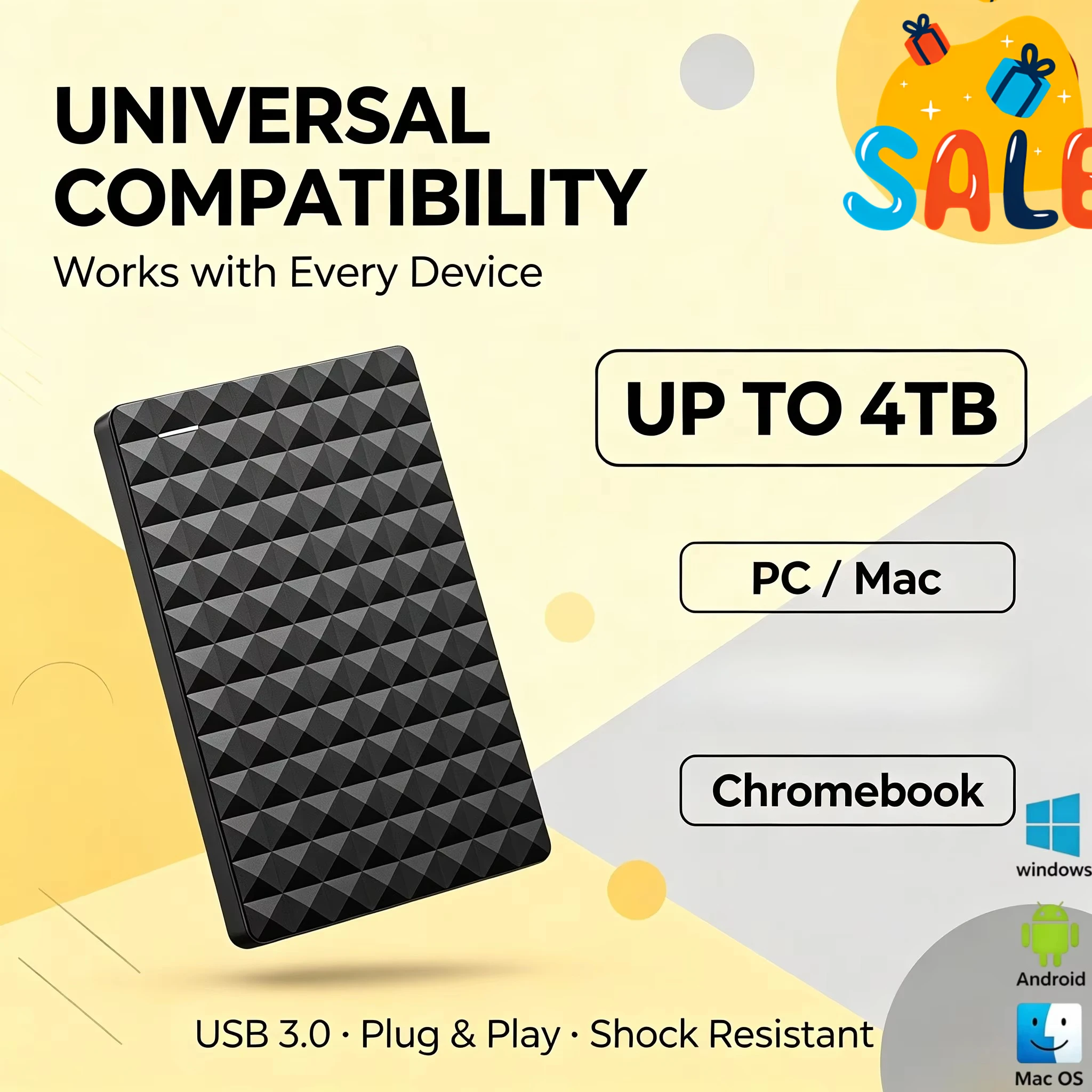 Fast Transfer Portable External Hard Drive 2.5 USB 3.0 Game Media Data Storage HDD 1TB 500GB 4TB 2TB Ultra
