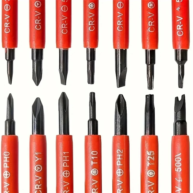 8 في 1 معزول مفك مجموعة مفك مسامير مغناطيسي مزدوج رئيس بت CRV مشقوق فيليبس توركس مثلث أدوات كهربائية #5