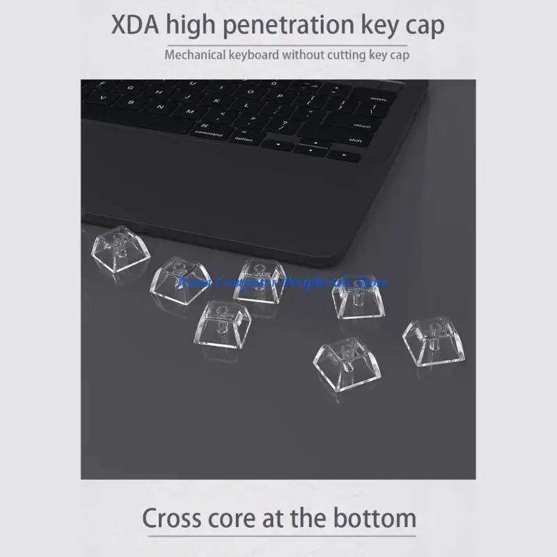F68C XDA Keycaps Mechanical Keyboard Keycaps PC Material Transparent Keycap 1.75 Keycap