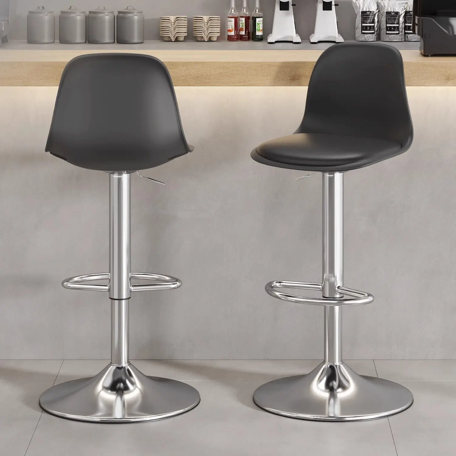 Elegant Modern Bar Chair Backrest Height Adjustable Traditional Bar Chair Casino Interior Bancos Para Barra Kitchen Furniture