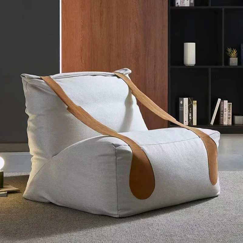 

Guchi Furniture Nordic Cotton Hemp Suede Lazy Bean Bag Nap Small Unit Living Room Fabric Sofa Chair