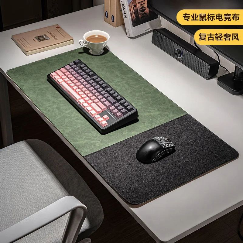 3in1 Large Mouse Pad Double Sided Leather Cork Waterproof Gaming Office Desk Mat Non Slip Computer Desk Pad Accessories Mousepad