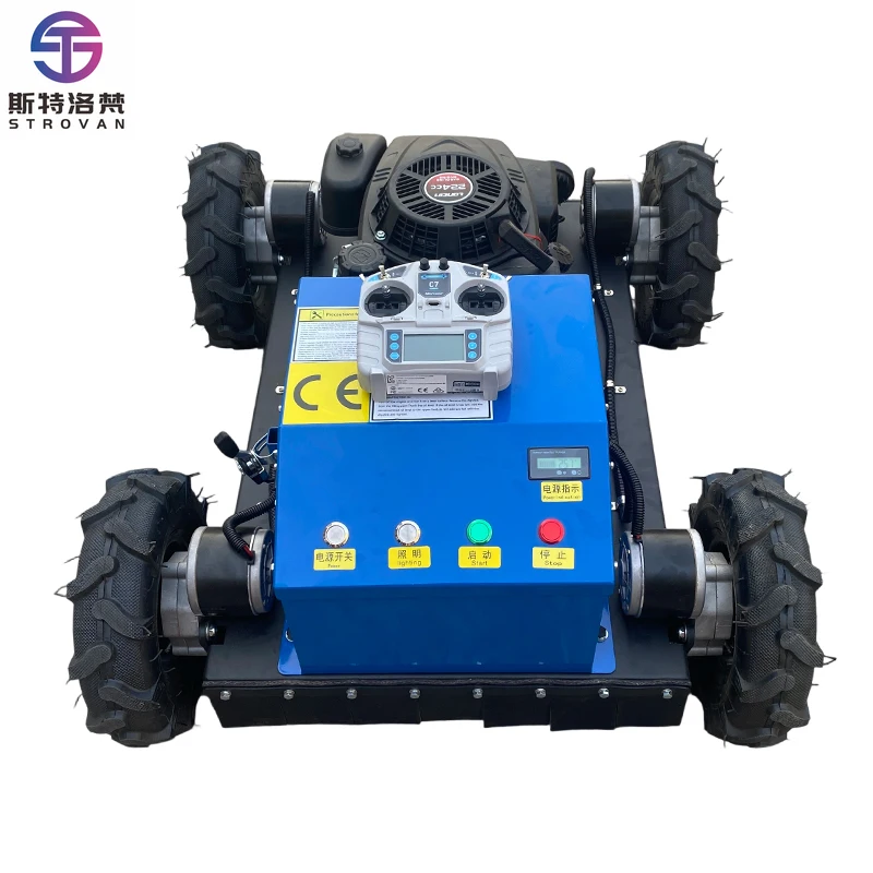 STLF Remote Controlled 550mm Four-Wheel Lawn Mower  Lawn Mowers Automated Lawn Mower