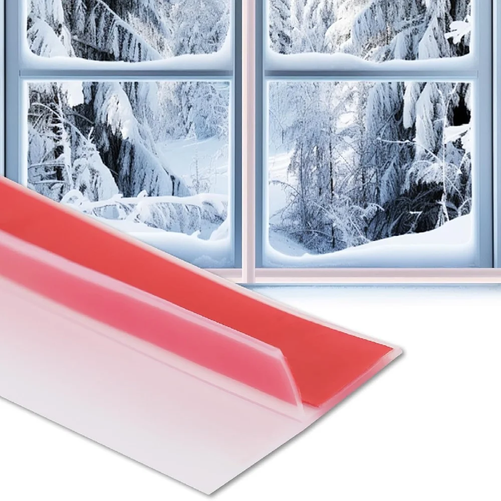 1 unidad de tira de sellado en forma de T de 1m/3 metros x 3 cm para marco de puerta, burlete de silicona transparente, tope de corrientes de aire con adhesivo fuerte