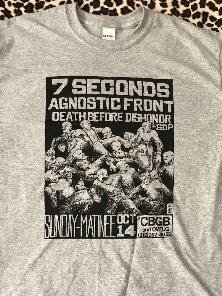 7 Seconds Agnostic Front Vintage Cbgb Flyer T Shirt