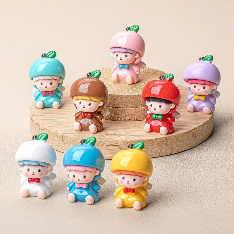 

Apple Angel Doll Peripheral Model Diy Jewelry Resin Cartoon Accessories Creative Keychain Decoration Small Ornaments