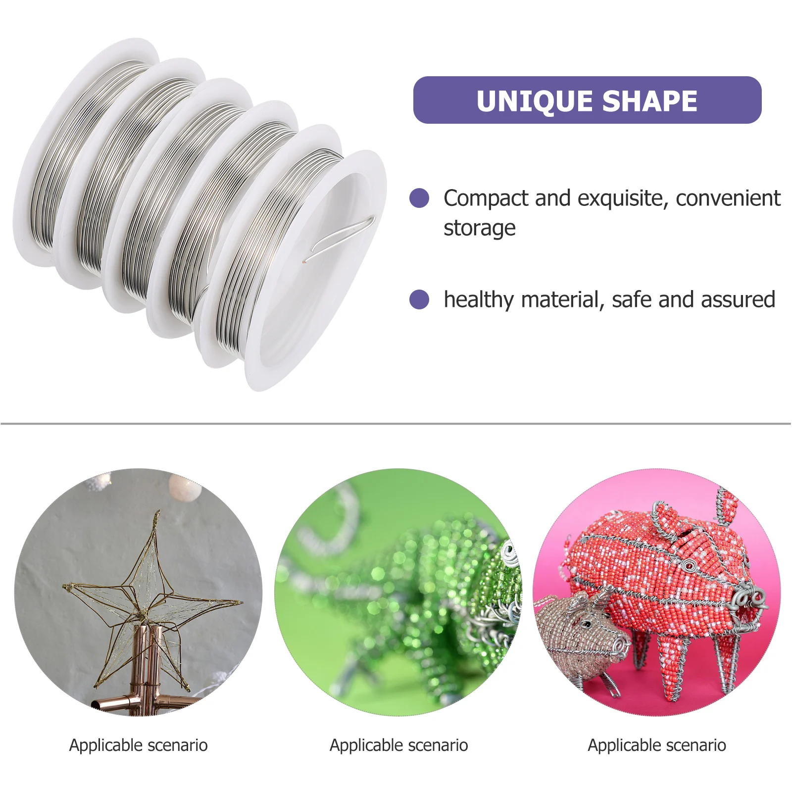 

5 Rolls Copper Wire Soft Crafting The Manual Metal for Jewellery Making Decorating Flexible Bracelet