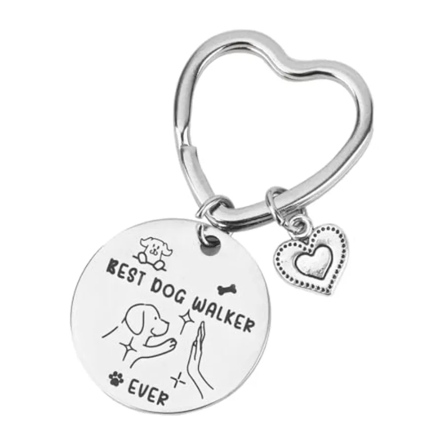 

Подарочный брелок для владельца собаки Best Dog Walker Ever Cute Walker Брелок для ключей Pet Puppy Key Ring для женщин Mom Animal Lover Charms Подарки L