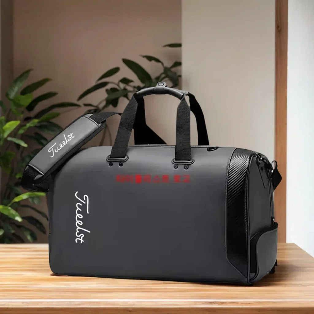 الرجال حقيبة يد حقيبة جولف بولي PU مقاوم للماء حقيبة ملابس الغولف سعة كبيرة منطقة الأحذية المستقلة حقائب رياضية بوسطن حقيبة 45*25*27