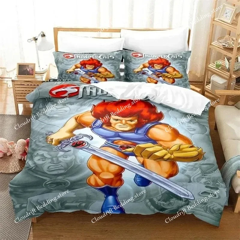 

3D Print Thundercats Bedding Set,Duvet Cover Comforter Bed Set Quilt Cover Pillowcase,King Queen Twin Size Boys Girls Adults