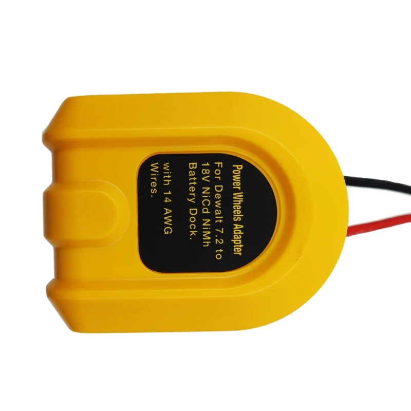 DC Power Supply Wheels Adapter With 14 AWG Wires For Dewalt 7.2V 9.8V 12V 14.4V 18V Ni-Cd Ni-Mh Battery Dock DIY Battery