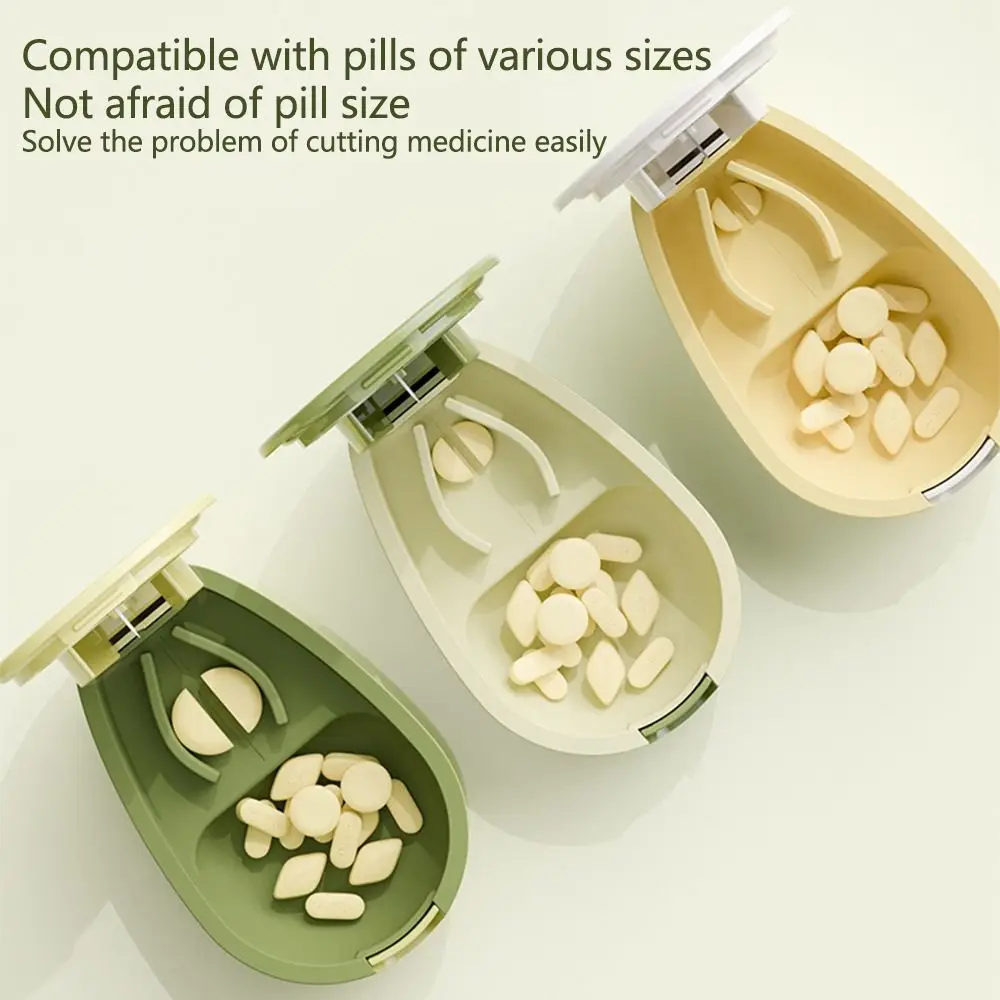 الإبداعية الطب حبوب منع الحمل الفاصل 2 في 1 المحمولة صندوق دواء صغير مختومة الأفوكادو شكل حبوب منع الحمل الحاويات المنظم فصل المخدرات