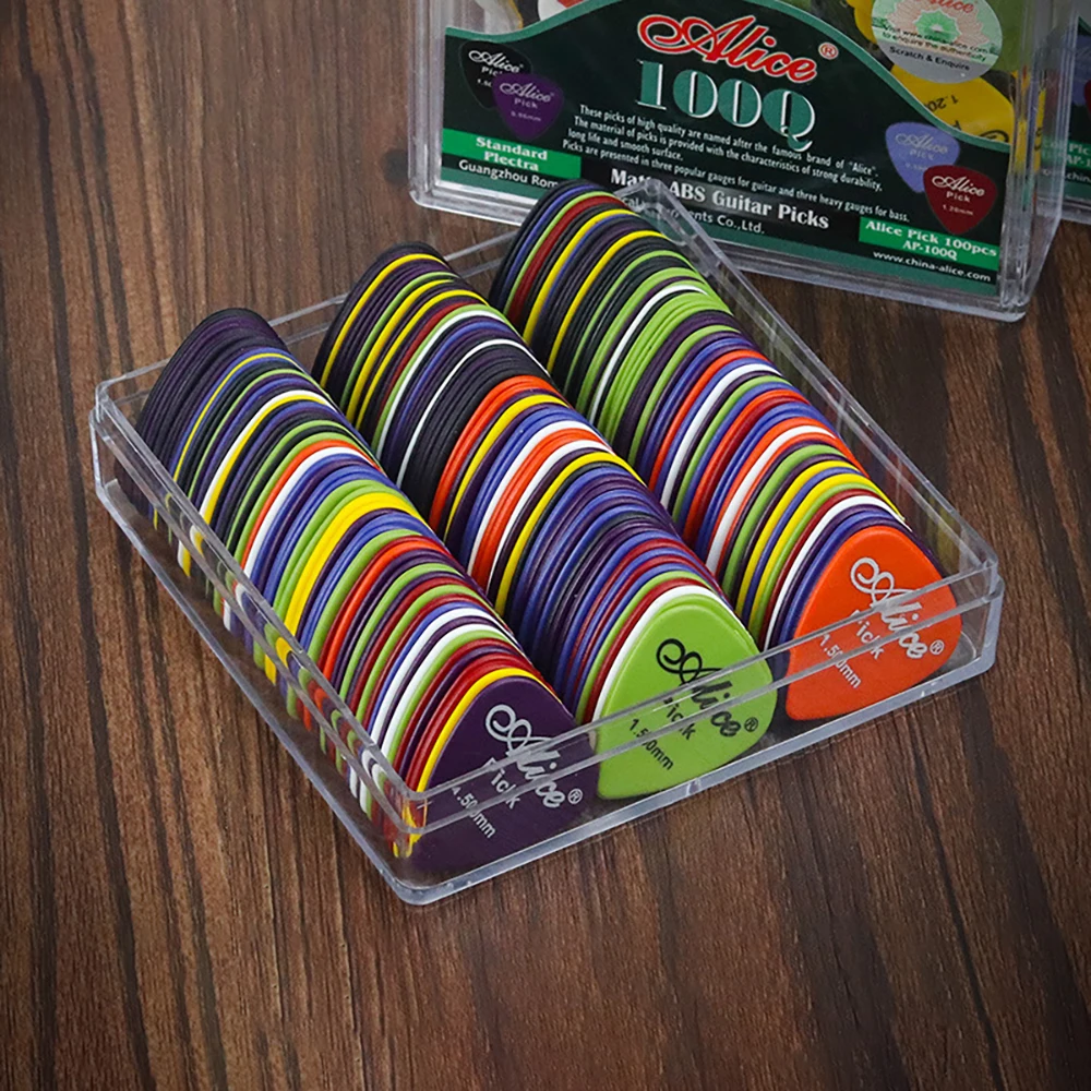 50 قطع الغيتار يختار سمك 0.58/0.71/0.81/0.96/1.2/1.5 مللي متر ABS قسط للجيتار الكهربائي الصوتي باس القيثارة Plectrums
