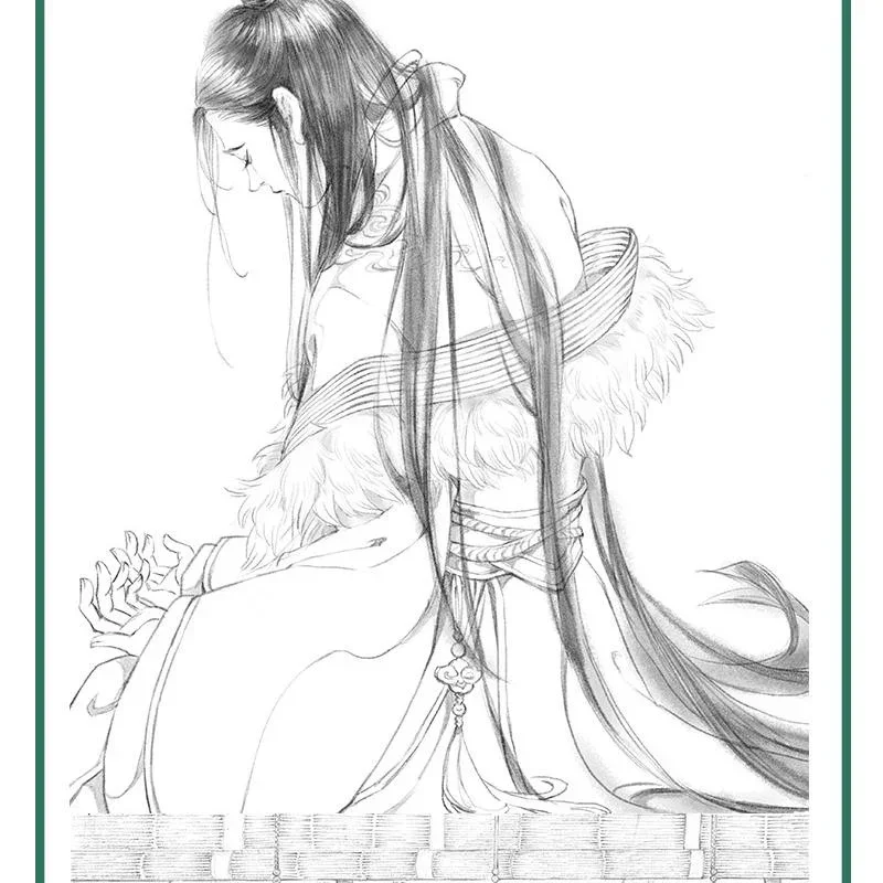 Shihuazhaoying Beautiful Ancient Style Painting Line Drawing Collection Book Ancient Characters Line Drawing Coloring Book