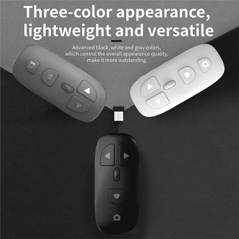 New--Camera Remote Control Lazy Page Turner Remote Control Camera Zoom Switch Lens E-Book Page Turning Music Switch Automatic Li