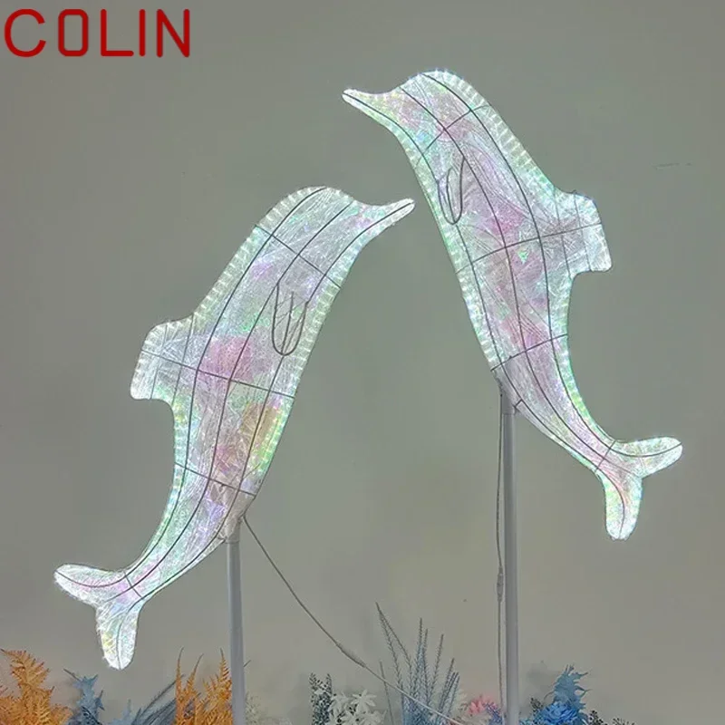 COLIN Modern Little Dolphin Wedding Lantern Area Props Street Lamp LED Stage lighting Festival Atmosphere Background Decoration