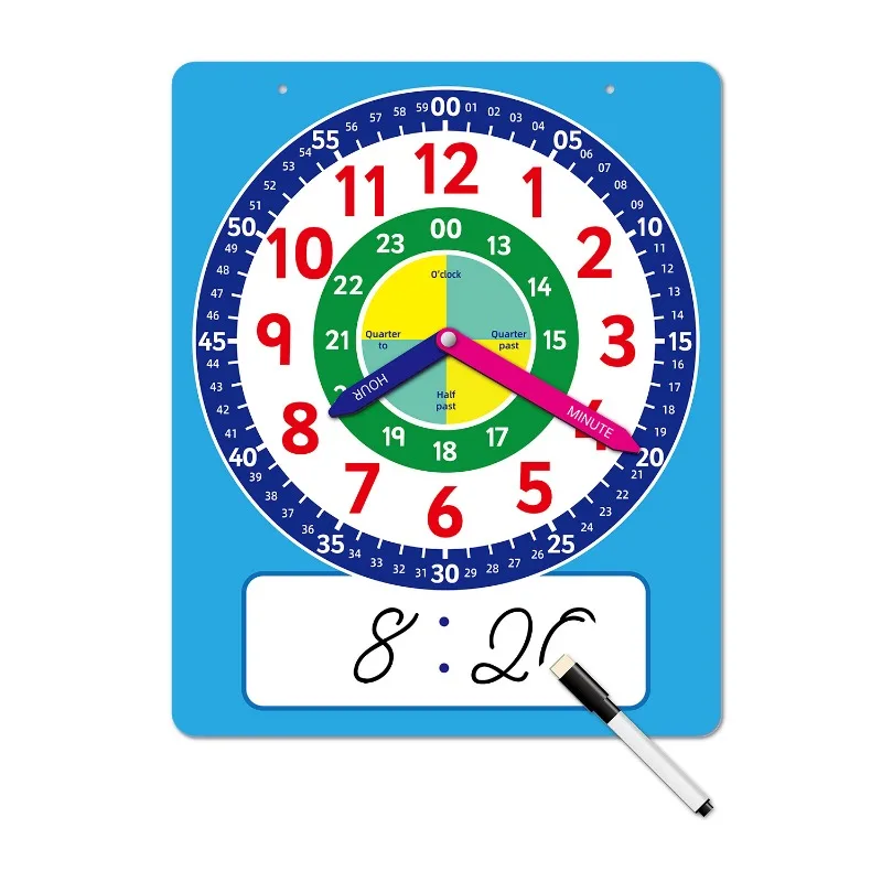 Children's Clock Model Primary School Kids Clock Teaching Time Cognition Learning Tools