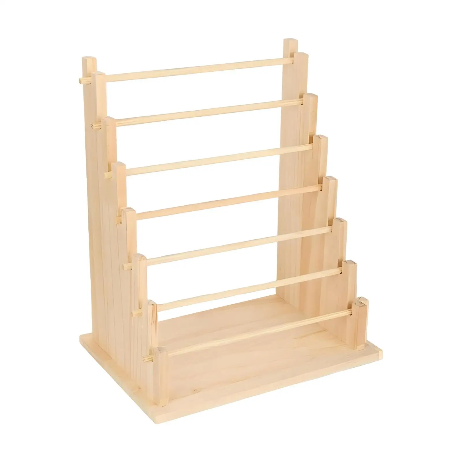Wooden Ribbon Organizer Rack Storage Holder Jewelry Display Stand for Flower Store Bow Making Supplies Craft Room Photo Props
