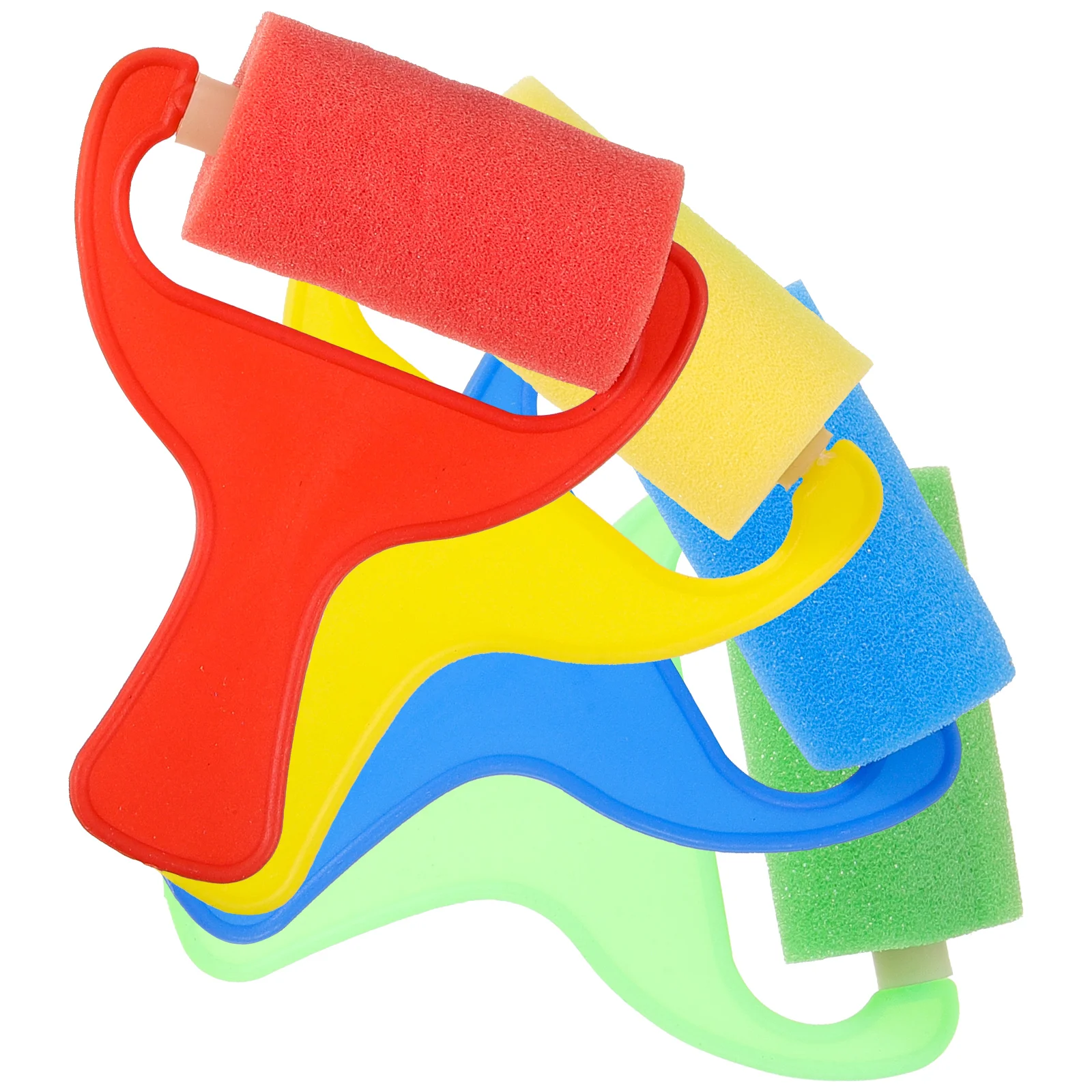 4 Pcs Kids Paint Brushes Sponge Roller Graffiti Rollers for Painting Child
