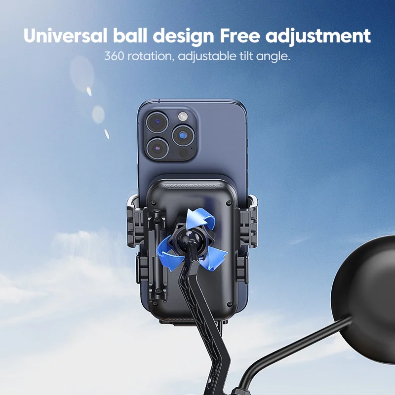 New Multifunctional Wireless Phone Charger Holder Motorcycle Bicycle Waterproof Mobile Phone Holder With Wireless Charger