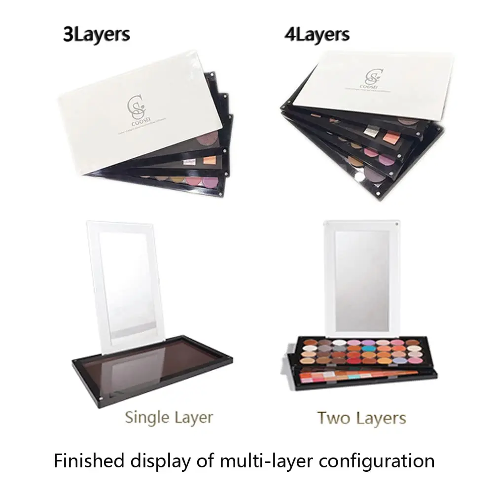 Coosei Acrylic Accessory Middle Single-layer No Cover/Lid Partition-Compartment for Stacking on New Empty Magnetic Palette ABL2