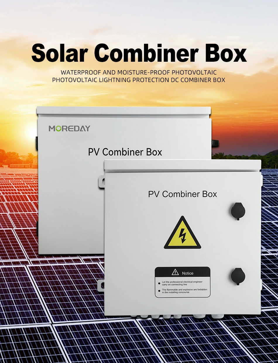 Moreday Pv solar DC Array steel metal on grid off   Combiner Box With 6 Strings Input