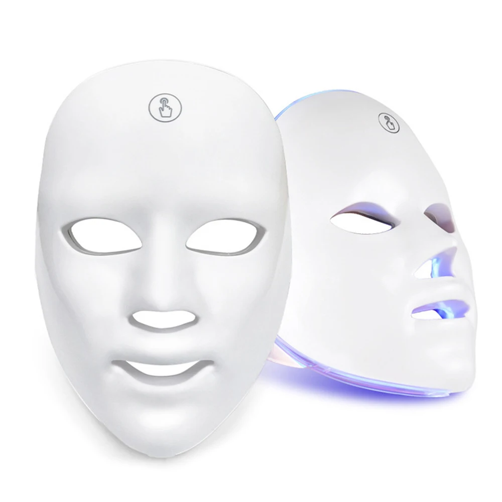 7-Farben-LED-Gesichtsmaske, LED-Photonentherapie, Schönheitsmaske, Anti-Aging, Hautverjüngung, Aufhellung, USB wiederaufladbar, Schönheitsgerät