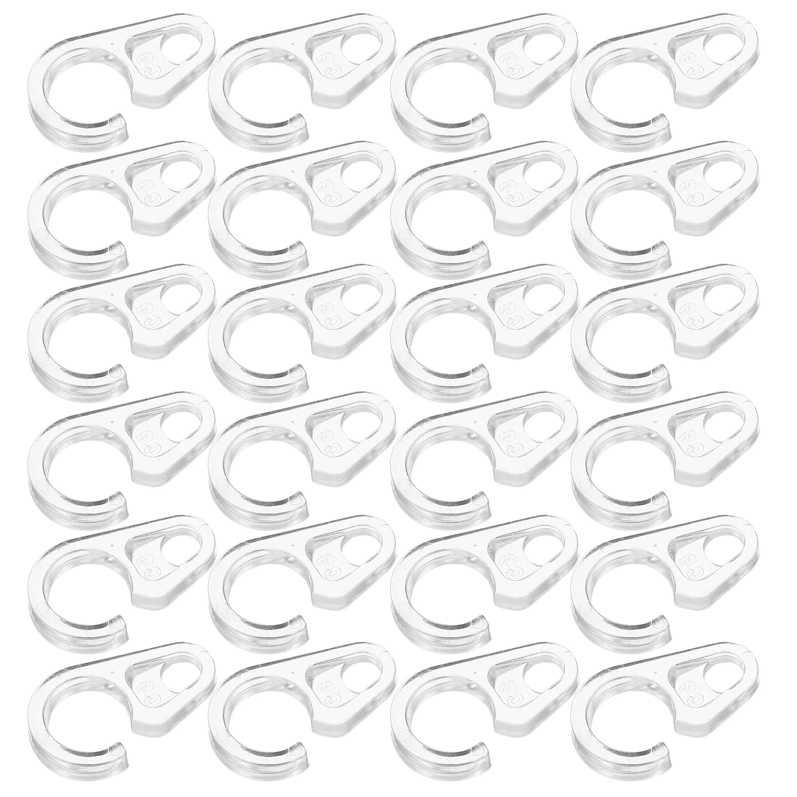 

50Pcs Reinforced Curtain Hooks for Heavy Curtains Quick Installation Metal Plastic Hooks for Wooden Iron Rings Home Decor