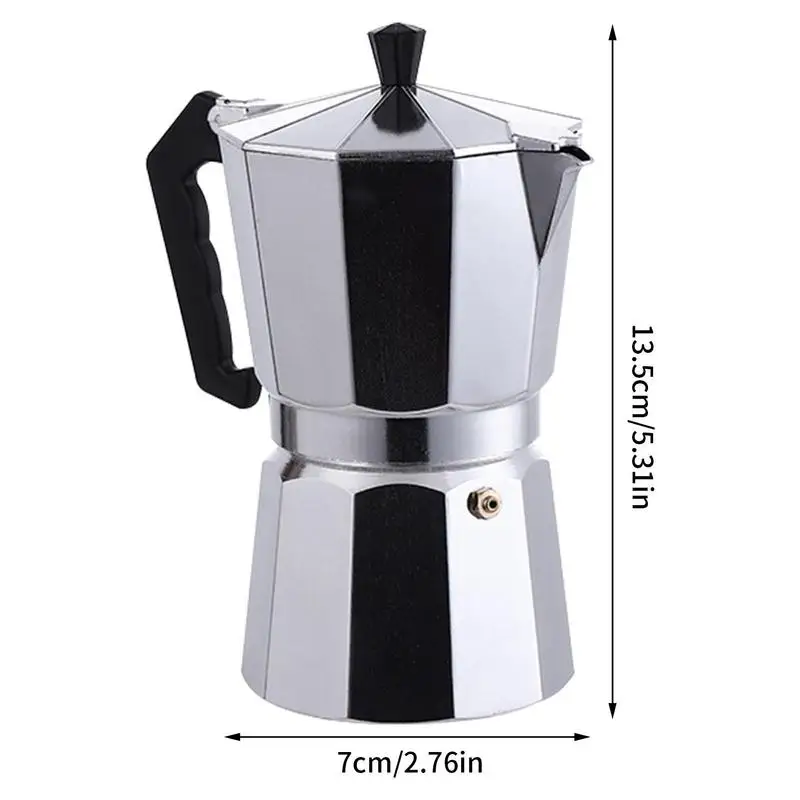 Italian Coffee Maker Moka Coffee Pot Italian Espresso Maker Easy to Operate Espresso Cup Moka Pot Makes Delicious Coffee