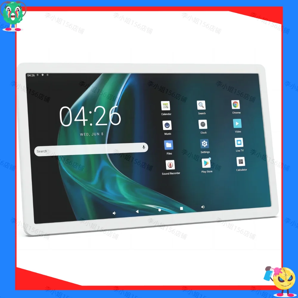 2026new 24 Inch Android 14 Wall-Mount Tablet 4G+64G Multi-media Player HDMI IN Touch Screen  White Color Large Memory Slim Displ