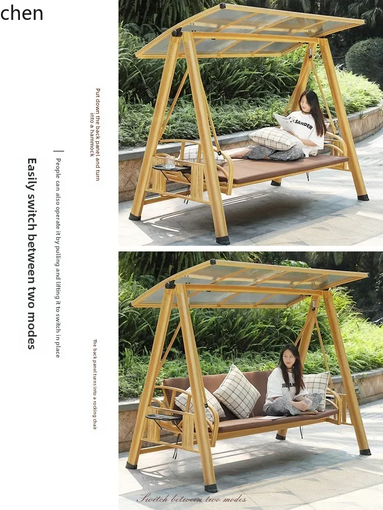 Outdoor Swing Yard Patio Rocking Chair Courtyard Rainproof Reclining Hanging Basket Outdoor