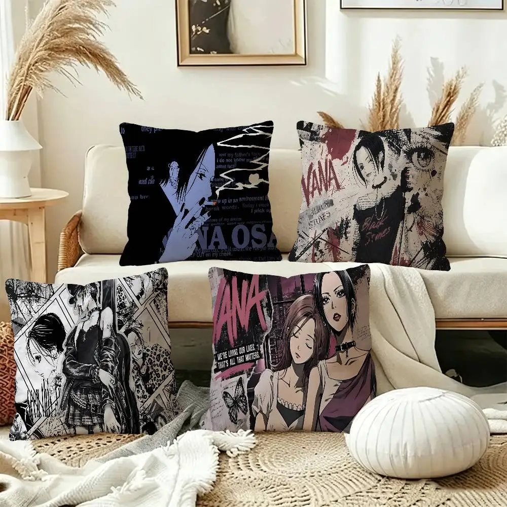 Iconic Manga Anime N-NANAs Pillow Cushion Cover Pillowcase Living Room Sofa Home Decor Customized