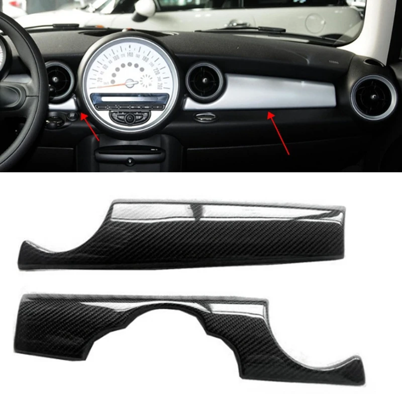 

Car Real Carbon Fiber Central Control Instrument Panel Decorative Cover Trim Sticker For MINI R55 R56 2007-2013 Parts