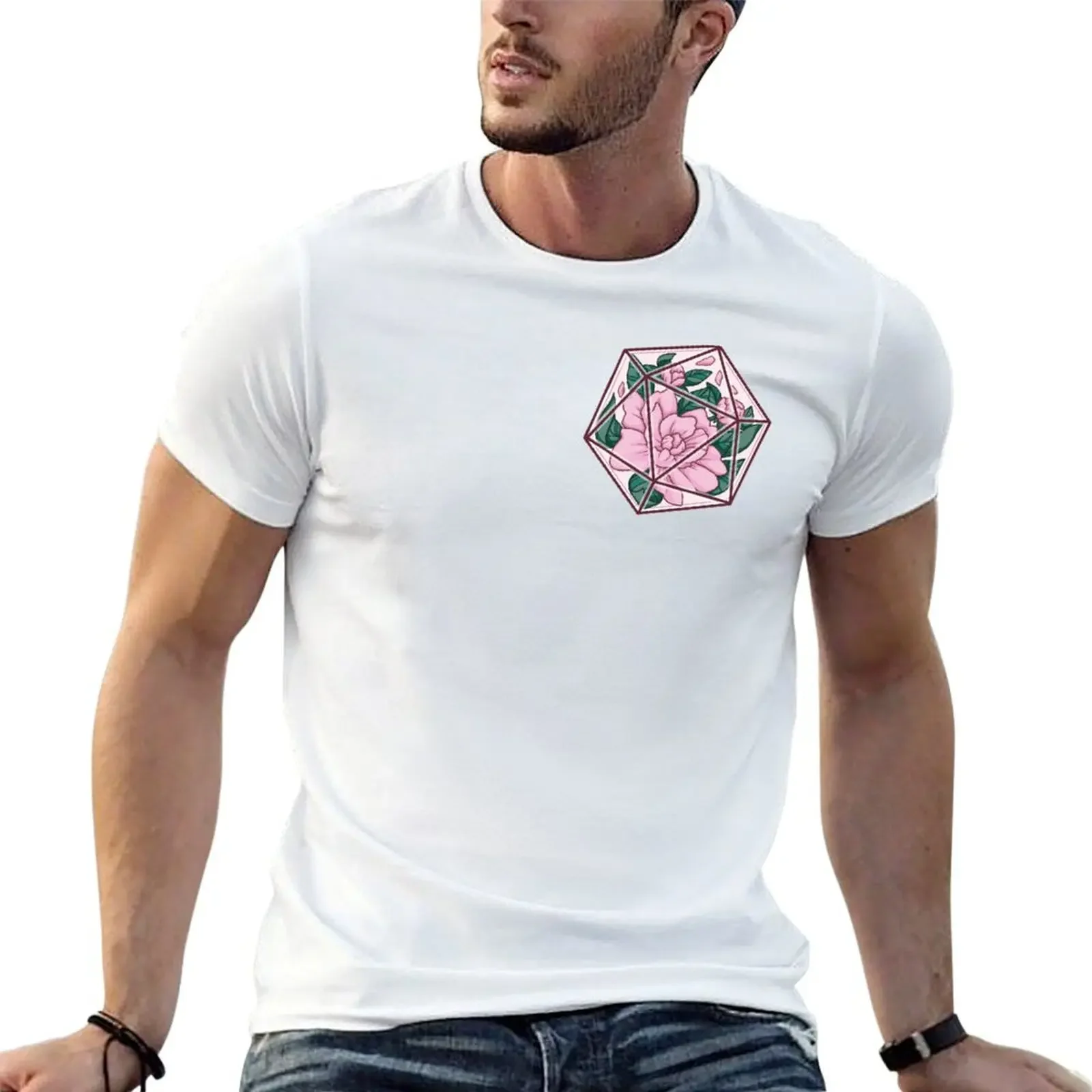 D20 - Peonies T-Shirt vintage t shirts plain anime stuff mens t shirt graphic