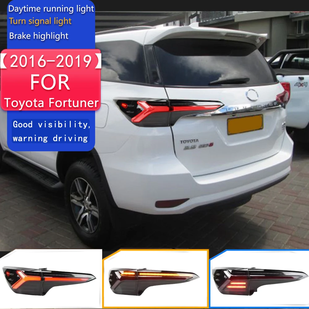 

Car Styling Tail Lampfor Toyota Fortuner Tail Lights 2016-2019 New Fortuner LED Tail Light DRL Dynamic Signal auto Accessories
