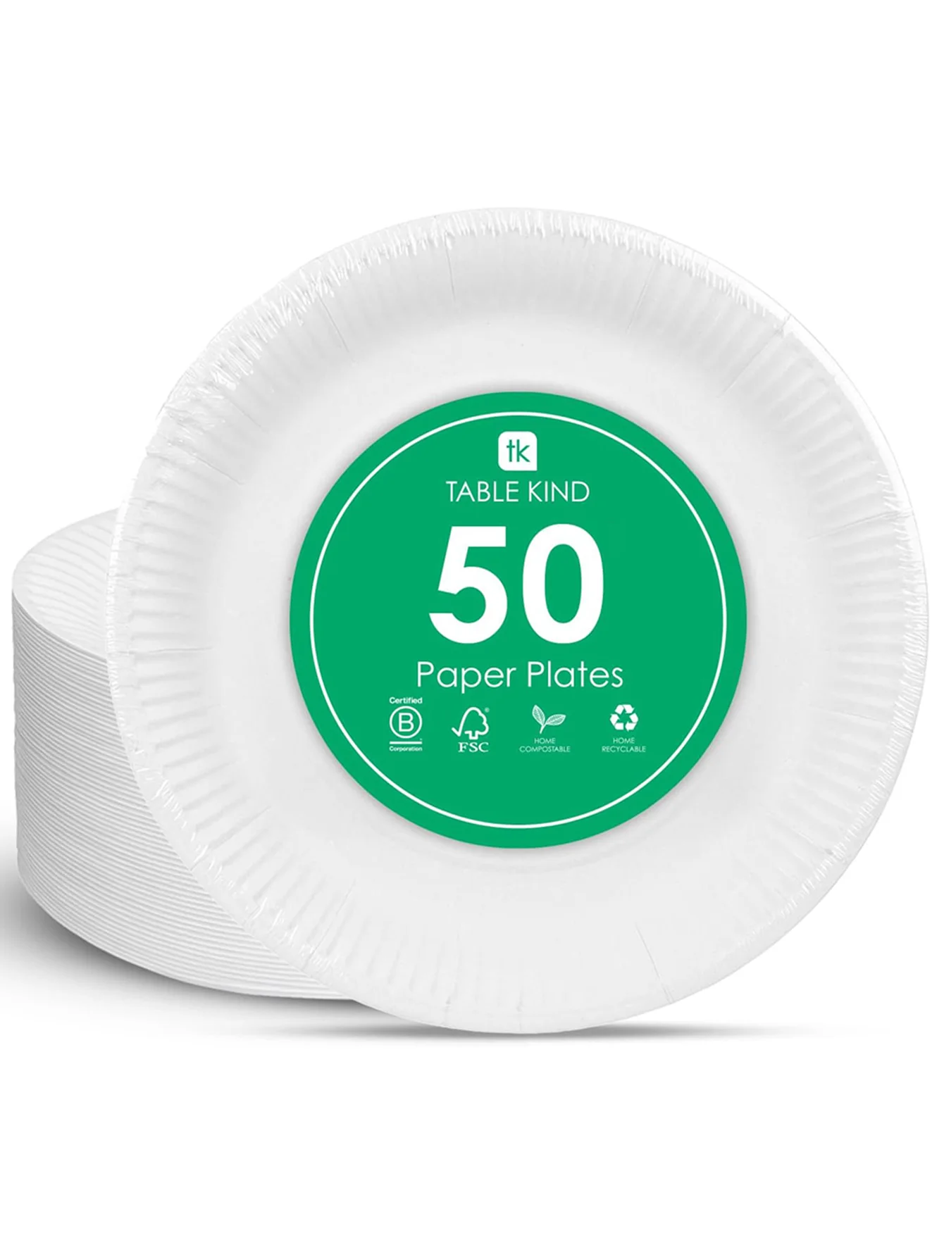 Plato Compostable Resistente de 9 Pulgadas, Material de Caña de Azúcar Natural, Para Fiestas, Barbacoas, Manualidades, Platos Desechables Biodegradables