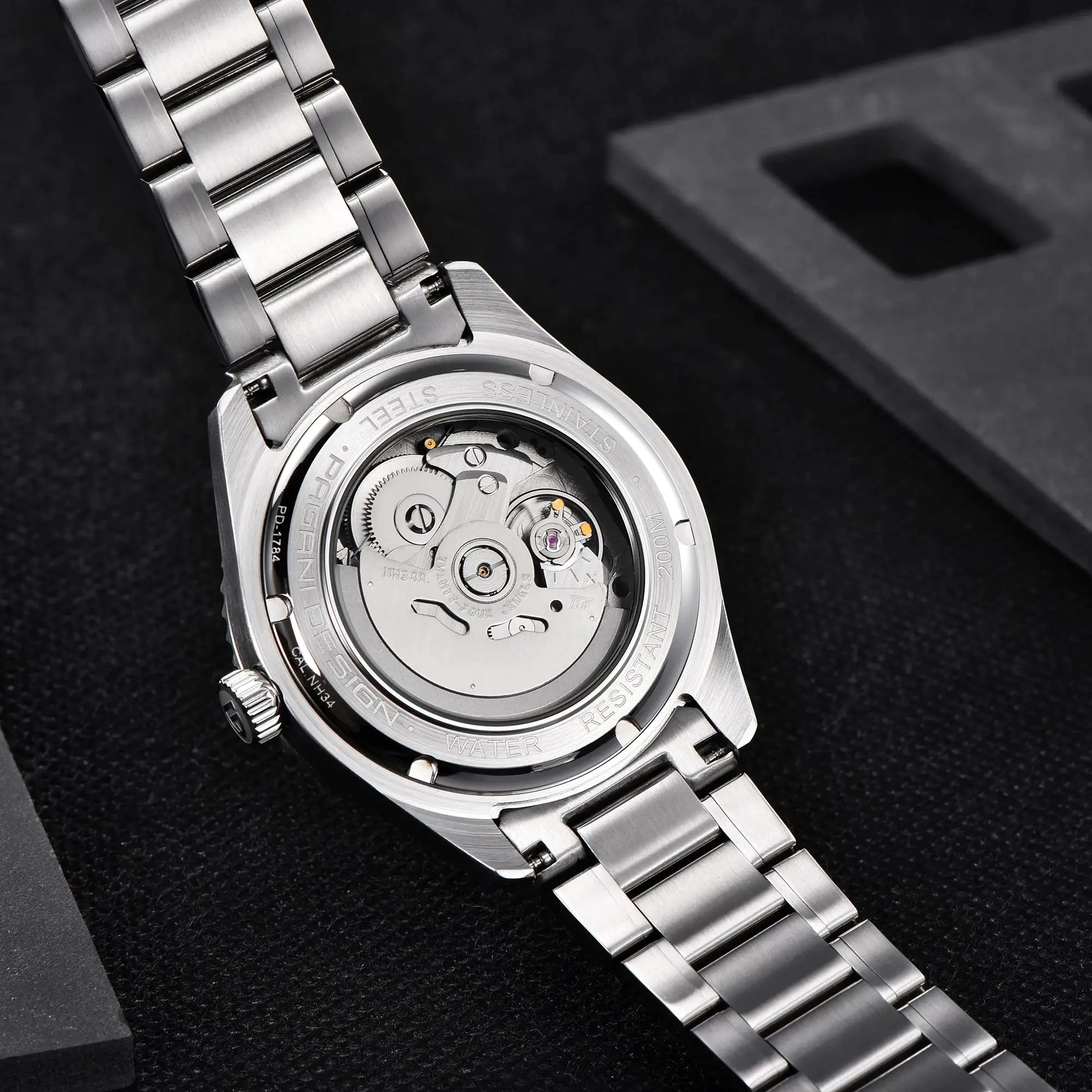 PAGANI DESIGN 2024 ใหม่หรูหราLeisureนาฬิกาTMI NH34AอัตโนมัติGMTนาฬิกาสําหรับชายRelogios Masculino