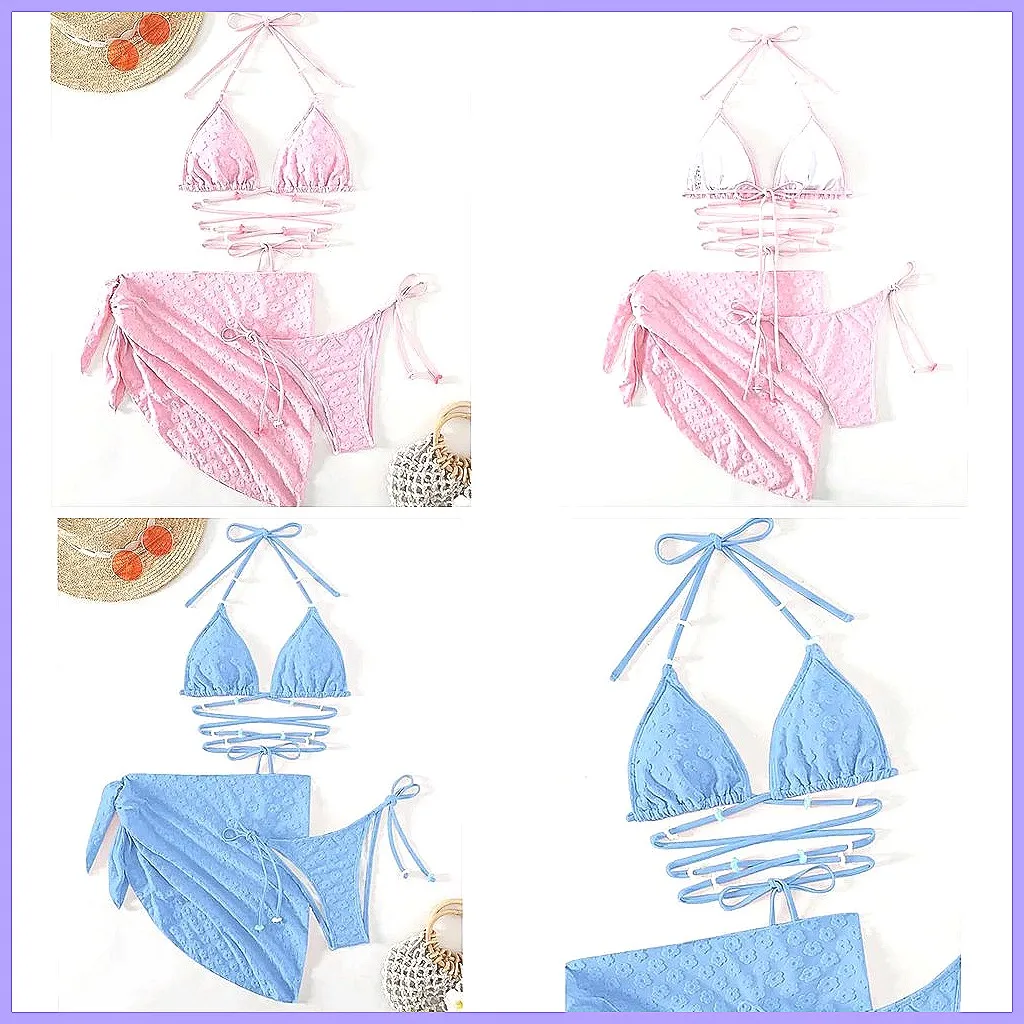 

Sexy Pink Push Up Bikini Set for Women Brazilian Beach Swimwear Bathing Suits