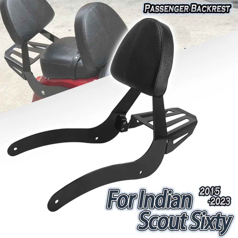 Motorcycle Passenger Sissy Bar & Backrest High Quality Iron Backrest For Indian Scout Sixty ABS 100th 2015-2024 Accessories