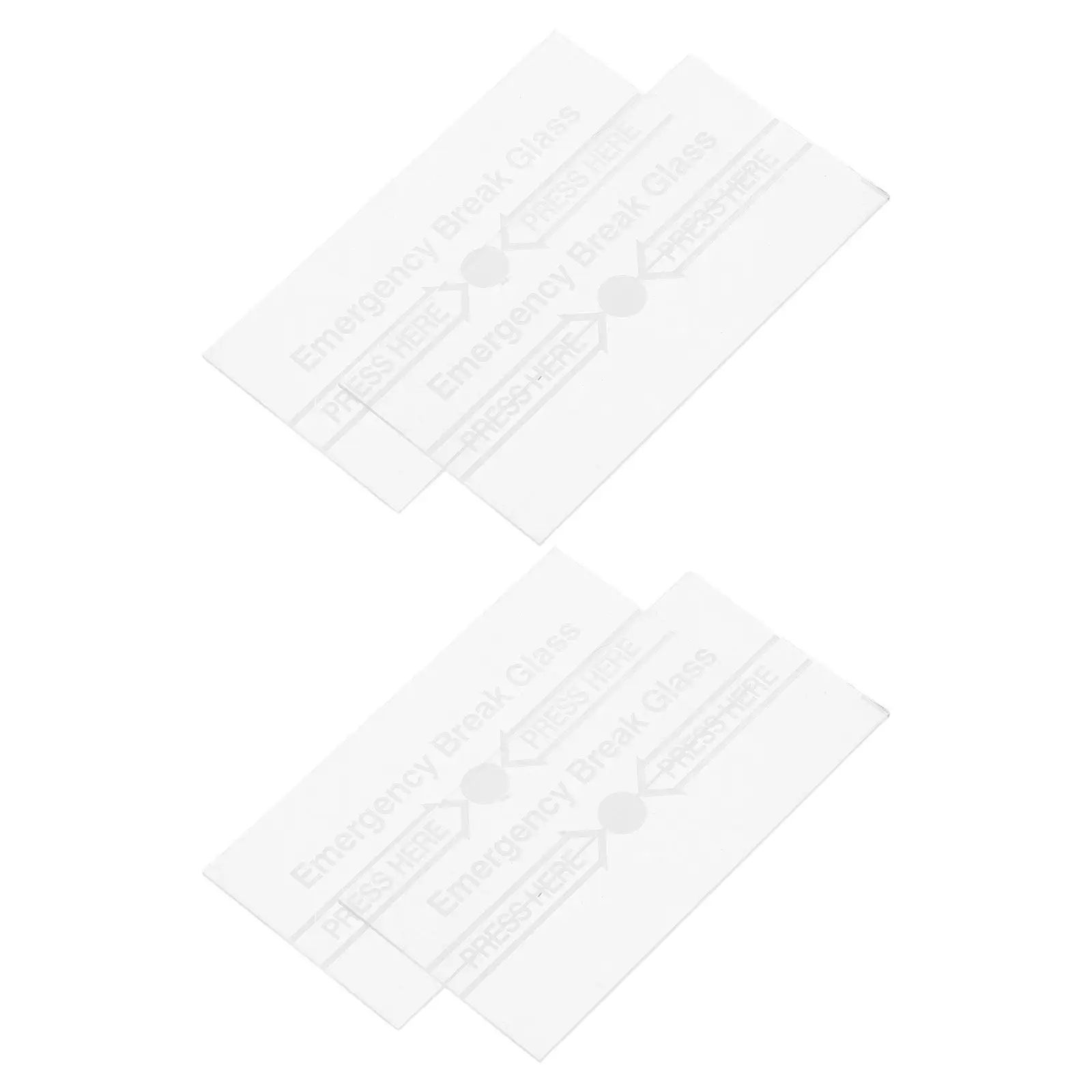 

4Pcs Fire Alarm Glass Breakable Cover Clear Protective Replacement High Temperature Resistant Manual Call Point Emergency